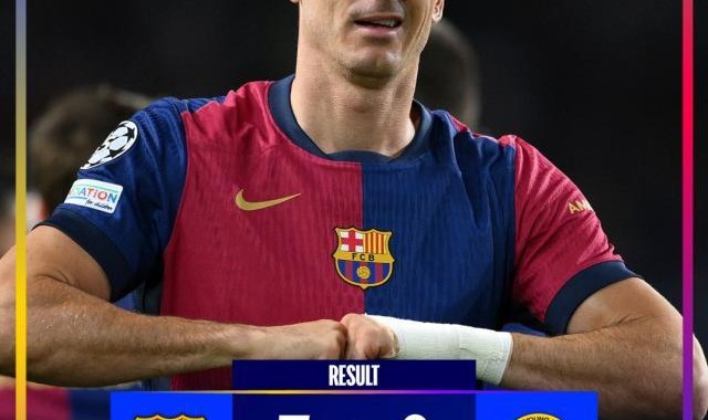 kaiyun sport-【欧冠】巴萨5比0大胜伯尔尼年轻人，莱万梅开二度